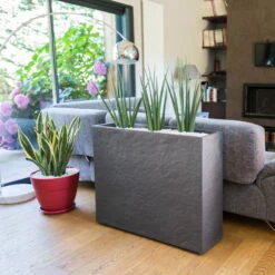 Pflanzkasten 'Volcania Crunch High', Anthrazit, Kunststoff -Pflanzen Geschäft 3230101089 Pflanzkasten Volcania Crunch High anthrazit L99xB29xH78cm 63l2 75442