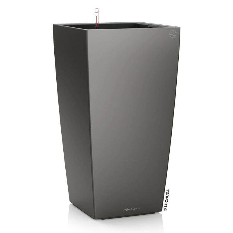 LECHUZA Cubico Premium, All-in-One-Set, Anthrazit-metallic, 22x22, H:41 Cm 3 LECHUZA Cubico Premium, All-in-One-Set, Anthrazit-metallic, 22x22, H:41 Cm – Bild 2