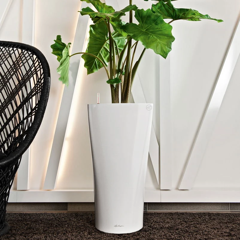 LECHUZA Delta Premium 40, Weiß Hochglanz, All-in-One-Set, Ø 40 Cm, H:75 Cm 3 LECHUZA Delta Premium 40, Weiß Hochglanz, All-in-One-Set, Ø 40 Cm, H:75 Cm