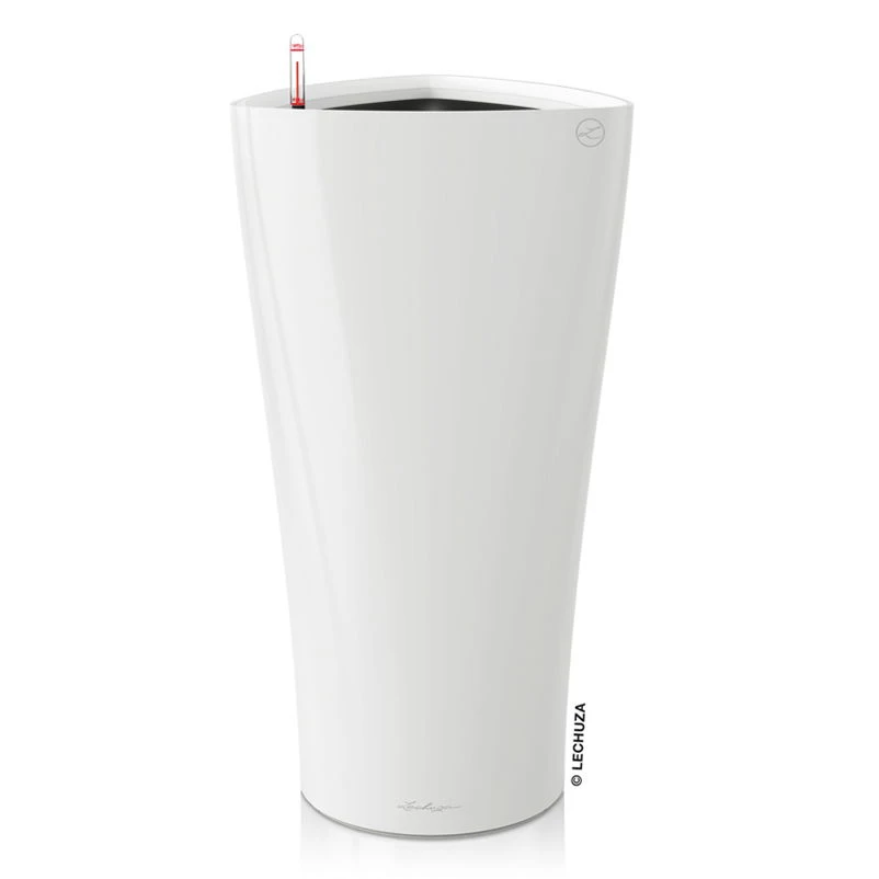 LECHUZA Delta Premium 40, Weiß Hochglanz, All-in-One-Set, Ø 40 Cm, H:75 Cm 5 LECHUZA Delta Premium 40, Weiß Hochglanz, All-in-One-Set, Ø 40 Cm, H:75 Cm – Bild 3