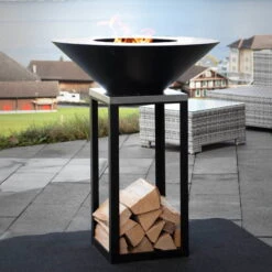 Feuerschale Fyro 80, Zweiteilig, 102 X 80 X 80 Cm -Pflanzen Geschäft 3920100728 Feuerschale Fyro80 80x80x102cm4 71308