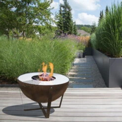 Feuerschale 'Dakota', Rostfarben, Ca. 60 X Ø 80 Cm -Pflanzen Geschäft 3920100762 Feuerstelle Dakota ca 80cm rund 1 1 118576