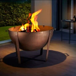 Feuerschale 'Dakota', Rostfarben, Ca. 60 X Ø 80 Cm -Pflanzen Geschäft 3920100762 Feuerstelle Dakota ca 80cm rund 2 1 118578