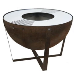 Feuerschale 'Dakota', Rostfarben, Ca. 60 X Ø 80 Cm -Pflanzen Geschäft 3920100762 Feuerstelle Dakota ca 80cm rund 2 118575