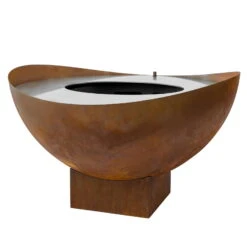 Feuerstelle 'Wave', Rost, Edelstahl, Ca. 100 X 55 X 100 Cm -Pflanzen Geschäft 3920100768 Feuerstelle WAVE rost ca100x55x100cm 1 1 119654