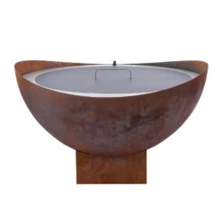 Feuerstelle 'Wave', Rost, Edelstahl, Ca. 100 X 55 X 100 Cm -Pflanzen Geschäft 3920100768 Feuerstelle WAVE rost ca100x55x100cm 1 119657