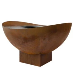 Feuerstelle 'Wave', Rost, Edelstahl, Ca. 100 X 55 X 100 Cm -Pflanzen Geschäft 3920100768 Feuerstelle WAVE rost ca100x55x100cm 4 119658