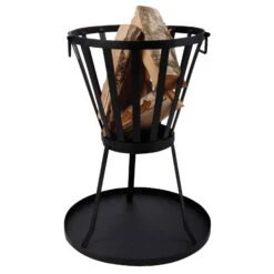 Bodenplatte Für Feuerkorb, Schwarz, Weichstahl, Ca. 50,3 X 50,3 X 3 Cm, 1,47 Kg -Pflanzen Geschäft 3920150145 Bodenplatte Feuerkorb 4 113470