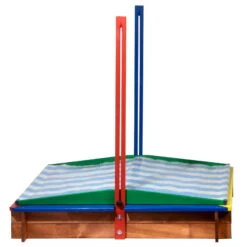 Sandkasten Inkl. Dach, Bunt, 120 X 120 X 120 Cm -Pflanzen Geschäft 3940100136 Sandkasten inkl Dach 6 106184