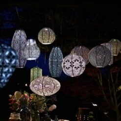 Solarlaterne 'Long Oval 20', Seablue, Ø 20 X 45 Cm -Pflanzen Geschäft 72462 lumiz EB8 3348 123926 22